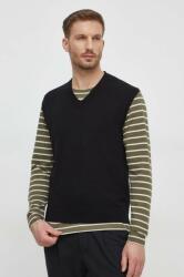 Sisley pulóver könnyű, férfi, fekete - fekete M - answear - 14 990 Ft