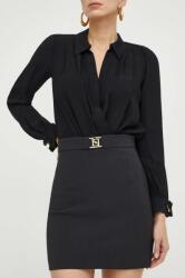 Elisabetta Franchi szoknya fekete, mini, egyenes, GOT0341E2 - fekete 38