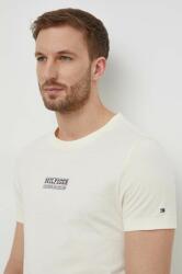 Tommy Hilfiger pamut póló bézs, férfi, nyomott mintás - bézs XL - answear - 13 990 Ft
