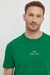 Ralph Lauren pamut póló zöld, férfi, sima - zöld XL - answear - 25 990 Ft