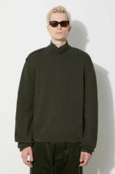 A-cold-wall* gyapjú pulóver férfi, zöld, garbónyakú - zöld XL