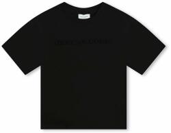 Marc Jacobs gyerek pamut póló fekete, nyomott mintás - fekete 138