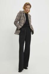 Answear Lab nadrág női, fekete, magas derekú széles - fekete S - answear - 13 185 Ft