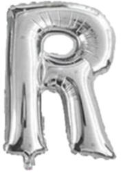 Balon din folie metalizata argintie, Mirific Party, Litera R, 40 cm, Silver