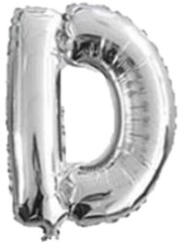 Balloons4party Balon folie litera D argintiu 40 cm