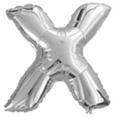 Balloons4party Balon folie litera X argintiu 40 cm