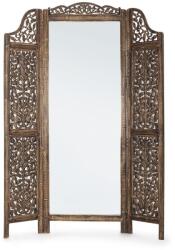 Bizzotto Paravan decorativ cu oglinda din lemn maro Tejal 130 cm x 2.5 cm x 180 h (0721446deco)