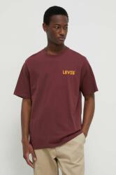 Levi's pamut póló bordó, férfi, nyomott mintás - burgundia M - answear - 9 990 Ft