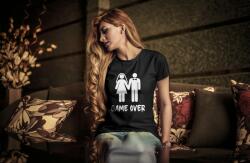 Personal Tricou damă pereche - Game Over Mărimea - Adult: L, Culori: Neagră