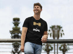 Personal Tricou bărbați pereche - Mire Mărimea - Adult: XL, Culori: Negru