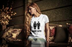 Personal Tricou damă pereche - Game Over Mărimea - Adult: L, Culori: Alb