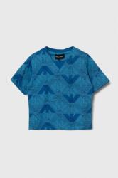 Giorgio Armani gyerek pamut póló mintás - kék 130