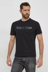 Calvin Klein pamut póló fekete, férfi, nyomott mintás - fekete S - answear - 16 990 Ft