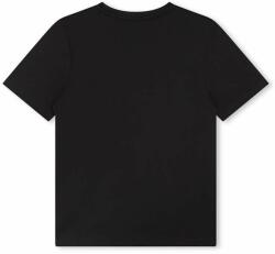HUGO BOSS gyerek pamut póló fekete, nyomott mintás - fekete 138 - answear - 11 990 Ft