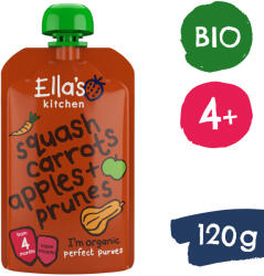 Ella's Kitchen BIO Sütőtök, sárgarépa, alma és szilva (120 g)