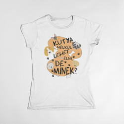  Színes kutya nélkül lehet élni, de minek? női póló (szines_kutya_nelkul_noi_polo)