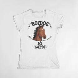  Boldog ló gazdi női póló (boldog_lo_noi_polo)