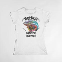  Boldog kaméleon gazdi női póló (boldog_kameleon_noi_polo)