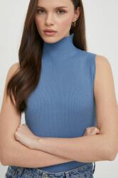 Sisley top női, félgarbó nyakú - kék S
