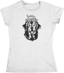  Golden retriever flowers női póló (golden_retriever_flowers_noi_polo)