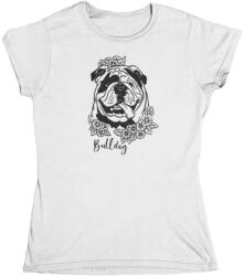  Bulldog flowers női póló (bulldog_flowers_noi_polo)