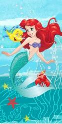 Jerry Fabrics Disney Hercegnők, Ariel Friends fürdőlepedő, strand törölköző