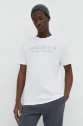 Hollister Co Hollister Co. pamut póló fehér, férfi, nyomott mintás - fehér XS
