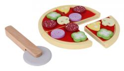 ECOTOYS Jucarie interactiva de lemn sub forma de pizza Ecotoys 4221 Bucatarie copii