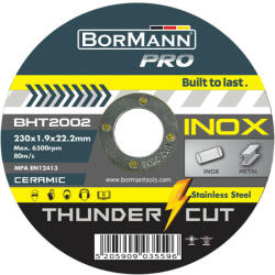 Bormann Disc de tăiere ceramic "THUNDER-CUT", INOX 230x1, 9mm (25 buc) (BHT2002-25) (BHT2002-25)