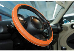 Sumex Husa volan Artisan , Handmade, din piele sintetica, diametru 37-39 cm , Culoare Orange (HMA60NJ)
