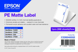 Epson fehér matt inkjet 203mm x 305mm 500 címke/tekercs (C33S045552) - bbmarket