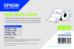 Epson magasfényű inkjet 102mm x 51mm 610 címke /tekercs (C33S045539) - bbmarket