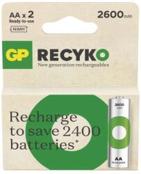 GP Batteries ReCyko B25272 2600 mAh NiMH AA/HR6 ceruza akkumulátor (2db/bliszter) (B25272)