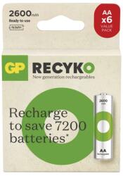 GP Batteries GP ReCyko B2527V 2600mAh NiMH AA/HR6 ceruza akkumulátor (6db/bliszter) (B2527V)