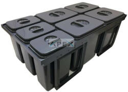 EKOTECH - Beépíthető hulladékgyűjtő JAZZ 90 - 4x12 liter+3x5 liter