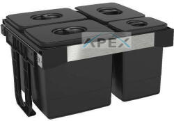 EKOTECH - Beépíthető hulladékgyűjtő FREE JAZZ 60 - 3x15 liter+1x7 liter - webmuszaki