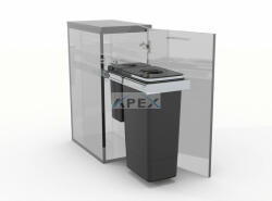 EKOTECH - Beépíthető hulladékgyűjtő SMART Inox 1x26 liter+1x7 liter lágyan záródó - webmuszaki