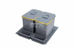 EKOTECH - Beépíthető hulladékgyűjtő PRACTIKO 600 - 2x12 liter + 2 tartó - webmuszaki