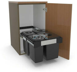 EKOTECH - Beépíthető hulladékgyűjtő FREE JAZZ 45 - 1x26 liter+3x7 liter - webmuszaki