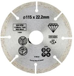STANLEY Disc diamantat segmentat pentru piatra 115x22.2mm, Stanley (STA38162-XJ) - bricolaj-mag