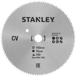 STANLEY Disc din otel pentru fierastrau circular 160x16mm, 100 dinti, Stanley (STA10155-XJ) - bricolaj-mag