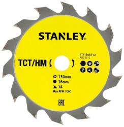 STANLEY Disc fierastrau circular TCT/HM pentru lemn 130x16mm, 14 dinti, Stanley (STA13055-XJ) - bricolaj-mag