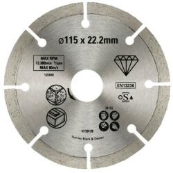 STANLEY Disc diamantat FatMax segmentat pentru beton/caramida 115x22.2mm, Stanley (STA38102-XJ) - bricolaj-mag
