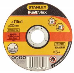 STANLEY Disc abraziv drept FatMax pentru taiere inox, diametru 115x22.2x1mm, Stanley (STA32602-QZ) - bricolaj-mag