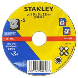 STANLEY Discuri abrazive cu degajare pentru taiere metale 125x22x3.2mm, Stanley (STA32800-QZ) - bricolaj-mag