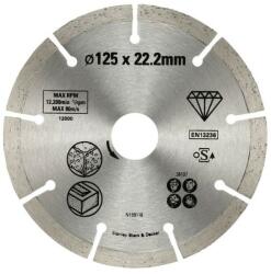 STANLEY Disc diamantat FatMax segmentat pentru beton/caramida 125x22.2mm, Stanley (STA38107-XJ) - bricolaj-mag