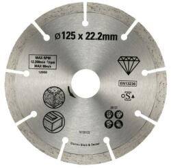STANLEY Disc diamantat segmentat pentru beton/caramida 125x22.2mm, Stanley (STA38137-XJ) - bricolaj-mag Disc de taiere