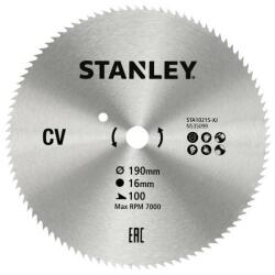 STANLEY Disc din otel pentru fierastrau circular 190x16mm, 100 dinti, Stanley (STA10215-XJ) - bricolaj-mag