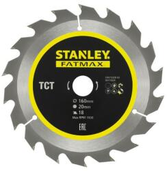 STANLEY Disc TCT/HM FatMax pentru taiere cu fierastrau circular 160x20mm, 18 dinti, Stanley (STA15320-XJ) - bricolaj-mag Disc de taiere