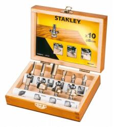 STANLEY -Freze TCT pentru lemn, de 8mm, 10 piese, Stanley (STA80020-XJ) - bricolaj-mag